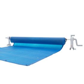 Pool Cover Reel, Aluminum Solar Cover Reel 20 ft, Above Ground Swimming Pool Cover Reel Set , Fits for 3-20 ft Width Swimming Pools