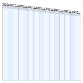 Clear PVC Strip Curtain, 84 in Height x 60 in Width x 0.08 in Thickness, 10 PCS Walk in Freezer Cooler Curtain Strips