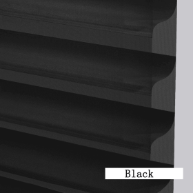 WELLSOURCE Manual 2"Shangri-la Blinds Non Blackout Light Filtering for Home, Office, Hotel, Club, Restaurant Custom Made Size (Color: Black(Light Filtering), size: CONTACT US)
