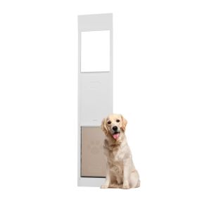 Dog Door for Sliding Glass Door, 75 7/8"-80 11/16" Adjustable Height Doggy Door for Sliding Doors (size: Size XL)